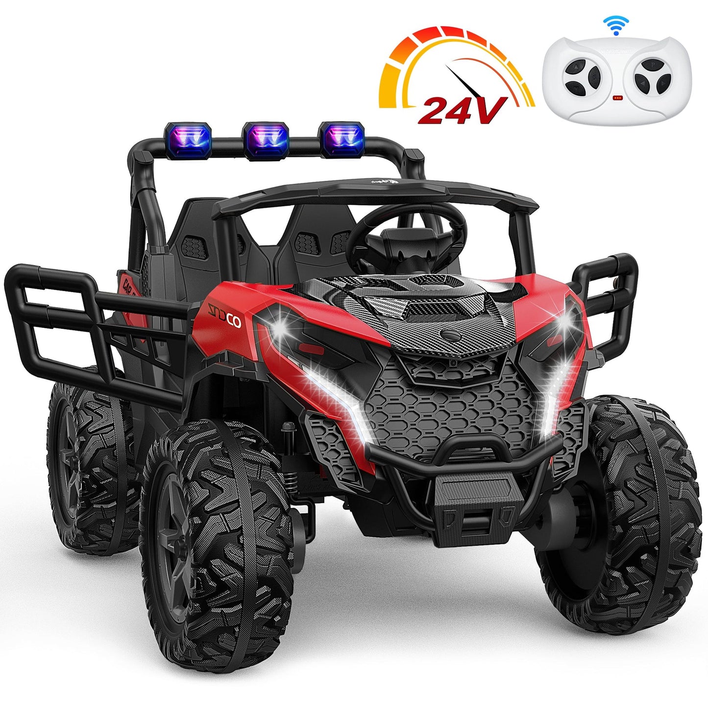 4x200W 24V 2-Seater Ride-on Truck 4WD with EVA Tires