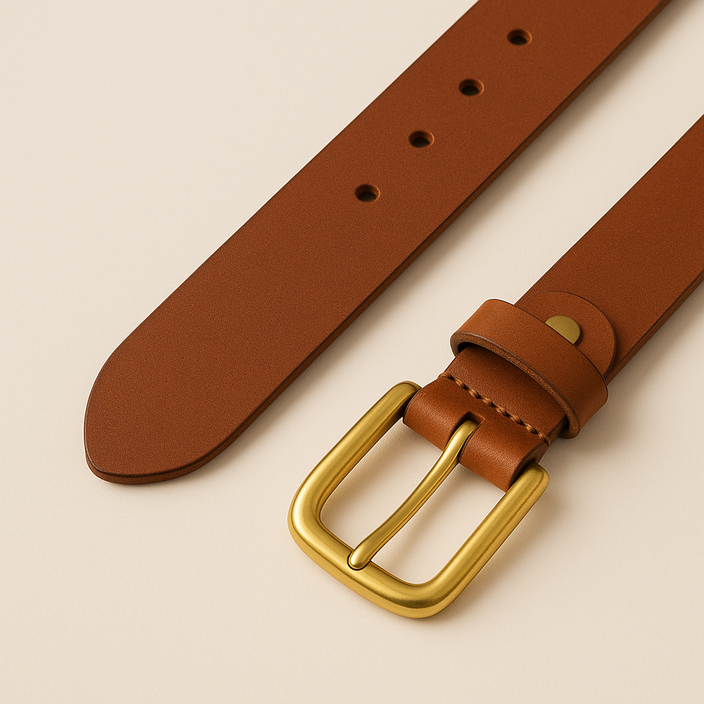 Beltenza Limited Edition Pure Brass Buckle Handmade Leather Belt